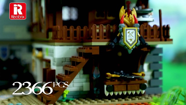 Reobrix 66005 Medieval Blacksmith Shop Building Blocks, House